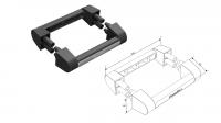 Ручка пластиковая черная с хромированной вставкой, R020