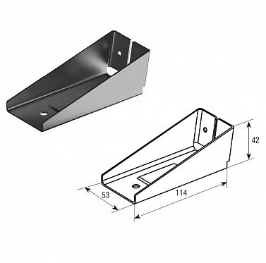 Кронштейн крепления дельта профиля RAL9003, SPV100W
