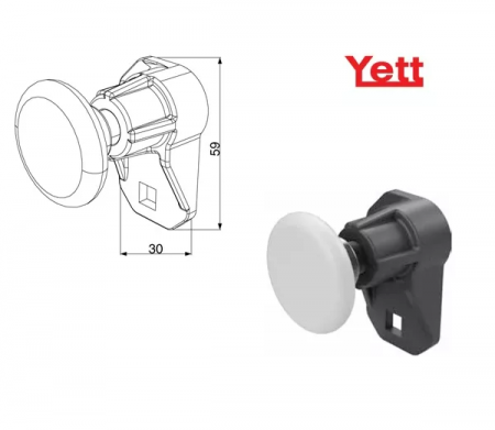 Комплект держателя ролика бокового правый, 25570R/KT - Yett